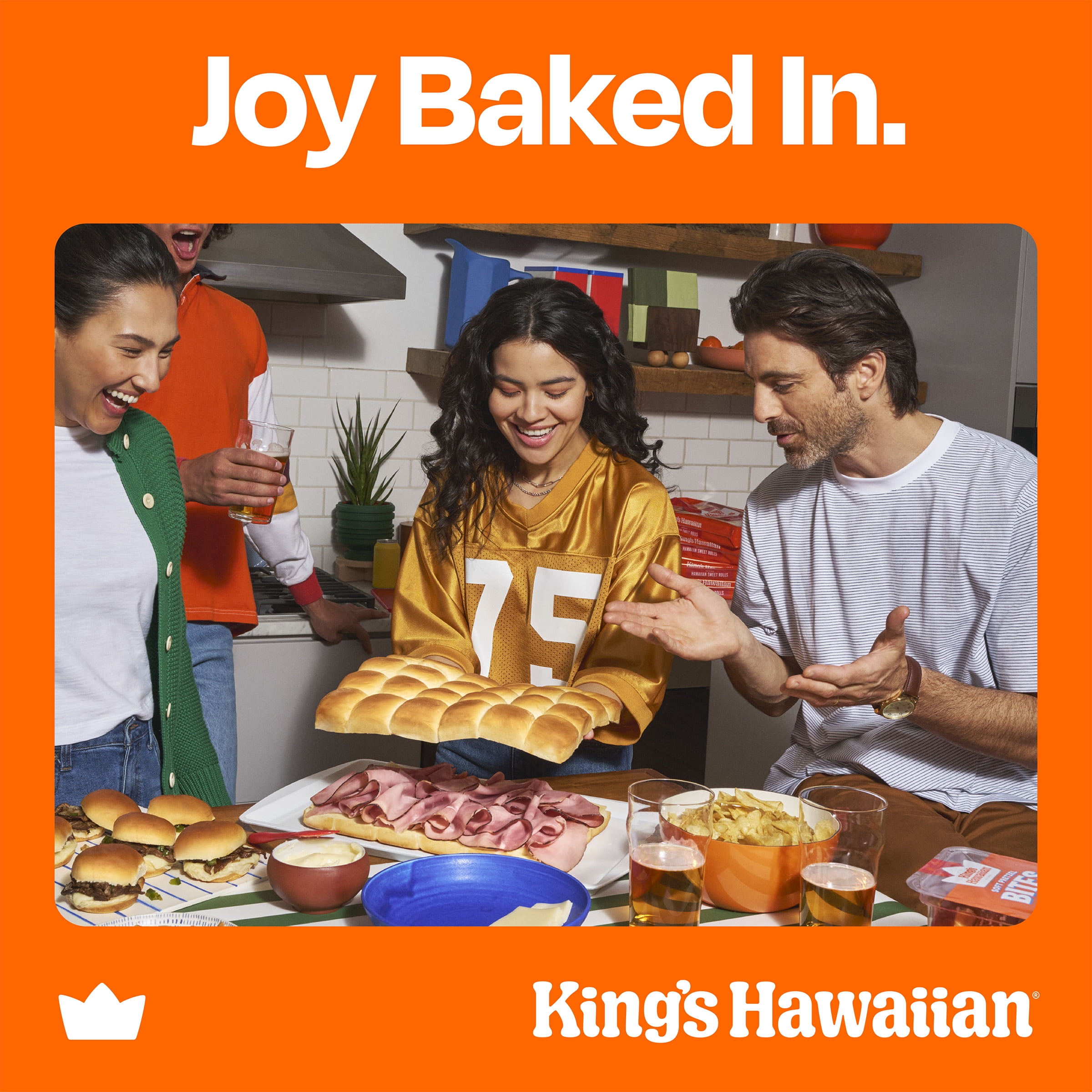 King's Hawaiian Original Hawaiian Sweet Dinner Rolls 24 Count, 24 oz, Shelf-Stable