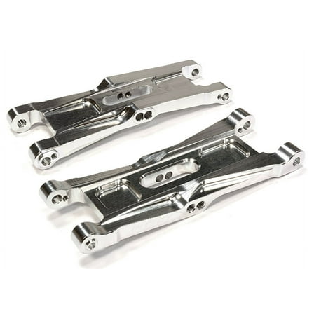 Integy RC Toy Model Hop-ups C26077SILVER Billet Machined Front Suspension Arms for Associated RC10B5M (ASC90003)