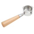 thumbnail image 2 of Premium 51mm 3 Ear Bottomless Portafilter for Delonghi Coffee Machines, Beech Handle Stainless Steel Coffee Filter Holder, Enhances Coffee Flavor Extraction Quality, 2 of 9