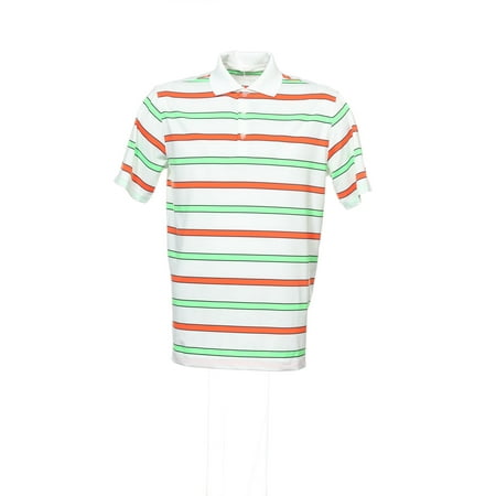 Nike Golf Tour Performance Multi-Color Horizontal Striped Polo Shirt Golf Size Small