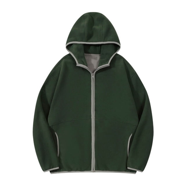 Sudadera con capucha para hombre, sudadera con capucha de manga larga lisa, forro polar con cremallera, abrigo grueso y cálido, sudaderas para hombre, blusa de poliéster