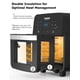 thumbnail image 3 of Horno freidora de aire Nuwave Brio, tamaño familiar extragrande de 15,5 cuartos, kit de brocheta y cesta de asador SS, potente 1800 W, controles de temperatura de 50 F-425 F, termómetro inteligente in, 3 of 5