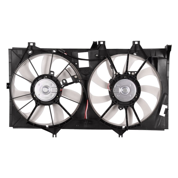 Ikon Motorsports Dual Radiator Cooling Fan Replacement for 2012-2017 Toyota Camry L4 2.5L Hybrid, 16711-0V110 TO3115173 Automotive Engine Fan, Black