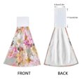thumbnail image 3 of Haosy 2 Pack Kitchen Wash Cloths with Hanging Loops Absorbent Absorbent Quick Drying Hand Towels, Abstract Watercolor Flower, 3 of 7