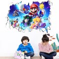 thumbnail image 3 of 56*40cm#C Super Mario Bros. Adhesivo de pared Adhesivos de pared extraíbles para habitación de niños Dormitorio Sala de estar Guardería Decoración del hogar Decoración de dibujos animados Arte mural, 3 of 3