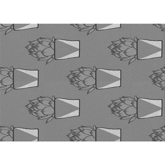 Ahgly Company Machine Washable Indoor Rectangle Transitional Dim Gray Area Rugs, 4' x 6'