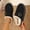 Black, variant on uublik Women Fuzzy Slippers Memory Foam House Slippers Indoor Outdoor Cozy Plush Closed Toe House Shoes, Black