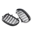 thumbnail image 4 of ZS 2Pcs Double Slat Black Car Front Bumper Racing Grill Kidney Grille 2x Carbon Fiber ABS For BMW E60 E61 5 Series M5 2004-2010, 4 of 9