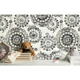 thumbnail image 2 of RoomMates RMK11723WP Papier Peint Médaillon Boho Noir Autocollant, 2 of 8