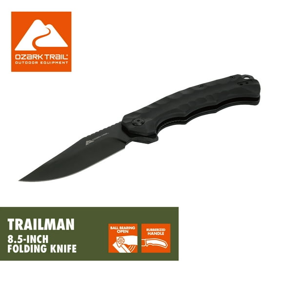 Ozark Trail Trailman 8.5 inch Folding Knife Black