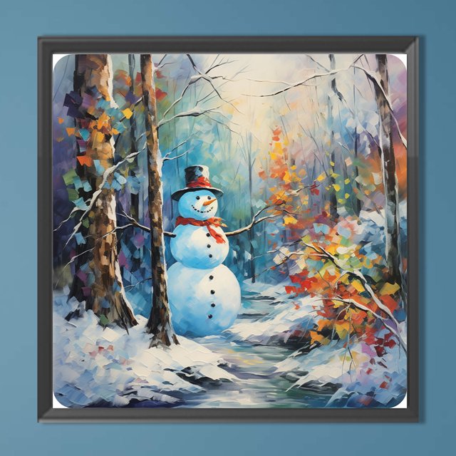 Pittura diamante 5D DIY Full Round Drill Winter Snowman Kit Home Decor Art Craft Hugtrwg Para estrenar