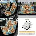 thumbnail image 2 of Yuyamidu Highland Cow Car Seat Cover Set Sunflower Seat Belt Covers Waste Bin Center Console Pad Rear View Mirror Cover Steering Wheel Cover Handbrake Cover Set Coasters, 14 Piece, 2 of 7