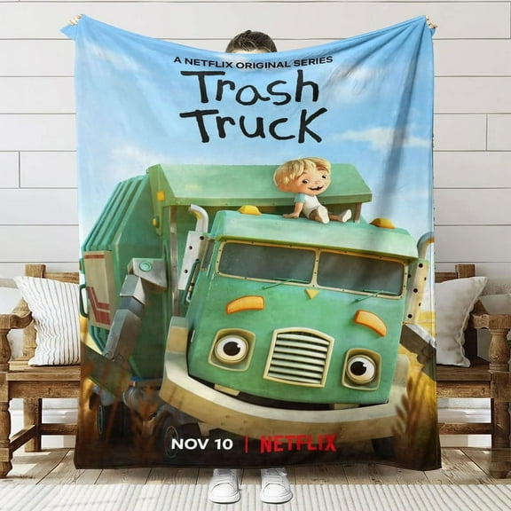 Trash Truck Throw Blanket Gifts for Fans Lover Girls Boys Women Present Hoodie Him Bed 60"x80"