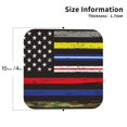 thumbnail image 3 of Fuzoiu First Responder American Flag Print Leather Coasters Set,Drink Coasters Set of 6,for Tabletop Protection, Durable PVC Coasters,Home Décor and Housewarming Gift,Square, 3 of 7
