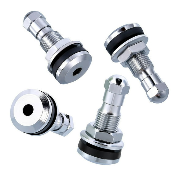 Heavy-Duty Quick-Fit Metal Valves Stem Compatibility & Air Pressure Stability 4-Pack for Auto Tires