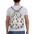 thumbnail image 2 of Kdxio French Bulldog3 Print Drawstring Backpack Bag,Waterproof Draw String Back Sack, Gym Drawstring Bags Swim Bag For Unisex, 2 of 9
