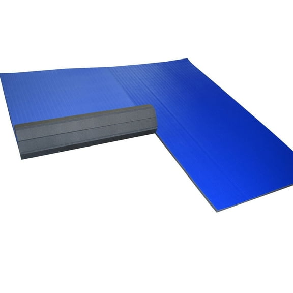 Dollamur 10'x10'x1.25" Martial Arts, Royal Blue, Tatami, FLEXI-Roll®