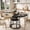 Natural Black, variant on 47 in Round Dining Table for 4, Farmhouse Circle Table with Storage and Metal Legs, Grey
