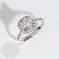 thumbnail image 2 of solitaire jewels 2CT Cushion Moissanit Halo Engagement Ring For Women, 10K White Gold, 2 of 5