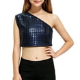 thumbnail image 2 of RMGVDSD Girls Sequin Crop Top Shiny Tees Sleeveless Tank Tops Stage Performance Dance Blouse Holiday Party Wear 3-5 Years, 2 of 3