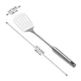 thumbnail image 2 of Metal Spatula for Cooking, Ksopiavobs Stainless Steel Slotted Turner, Heavy Duty Sturdy Kitchen Spatula High Heat Resistant, Ideal Cookware for Fish,Eggs,Pancakes, Dishwasher Safe, Easy to Clean, 2 of 7