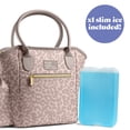 thumbnail image 2 of Fit & Fresh Beechwood Lunch Bag for Women, Women's Large Reusable Lunch Tote, Includes XL Slim Ice, Feline Fine Mocha, Ideal Use for Workday Meals and Travel, 2 of 10