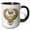 Black/White, variant on 3drose, a Egyptian Scarab Beetle with Heiroglyphs, a Ancient Good Luck Symbol, 11oz Two-tone Yellow Mug