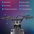 thumbnail image 6 of 36V Kids Ride on Dirt Bike,15.5MPH Fast Speed Electric Battery-Powered Off-Road Motorcycle with 500W Brushed Motor,Max Load 175 lbs,LED Light,Leather Seat,Disc Brake,Air-Filled Tires, 6 of 8