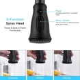 Spring Kitchen Spray Kitchen Faucet Pull Down Spray 3 Function Spring Mixer Hot Cold ...