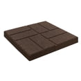 thumbnail image 5 of Tierra Verde 16" x 16" Brick Rubber Paver, Outdoor Floor Tiles for Yards, Brown, 4 Pack, 5 of 12