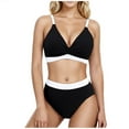 thumbnail image 2 of Lopeceal Women Two Piece Bathing Suits Push Up Bikini Set Halter Swimsuit Vintage Swimwear, 2 of 8