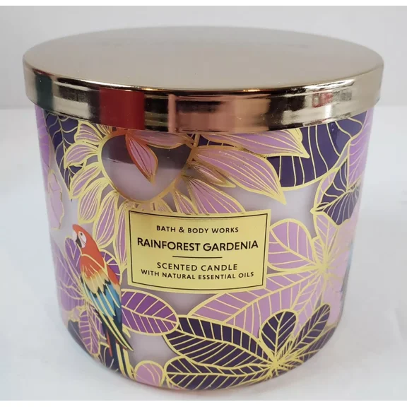 RAINFOREST GARDENIA 3-Wick Candle 14.5 oz / 411 g New
