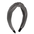 thumbnail image 1 of Sintética Piel Anudada Diadema, para Mujeres, Gris, 1.57 Pulgadas Ancho, 1 of 7