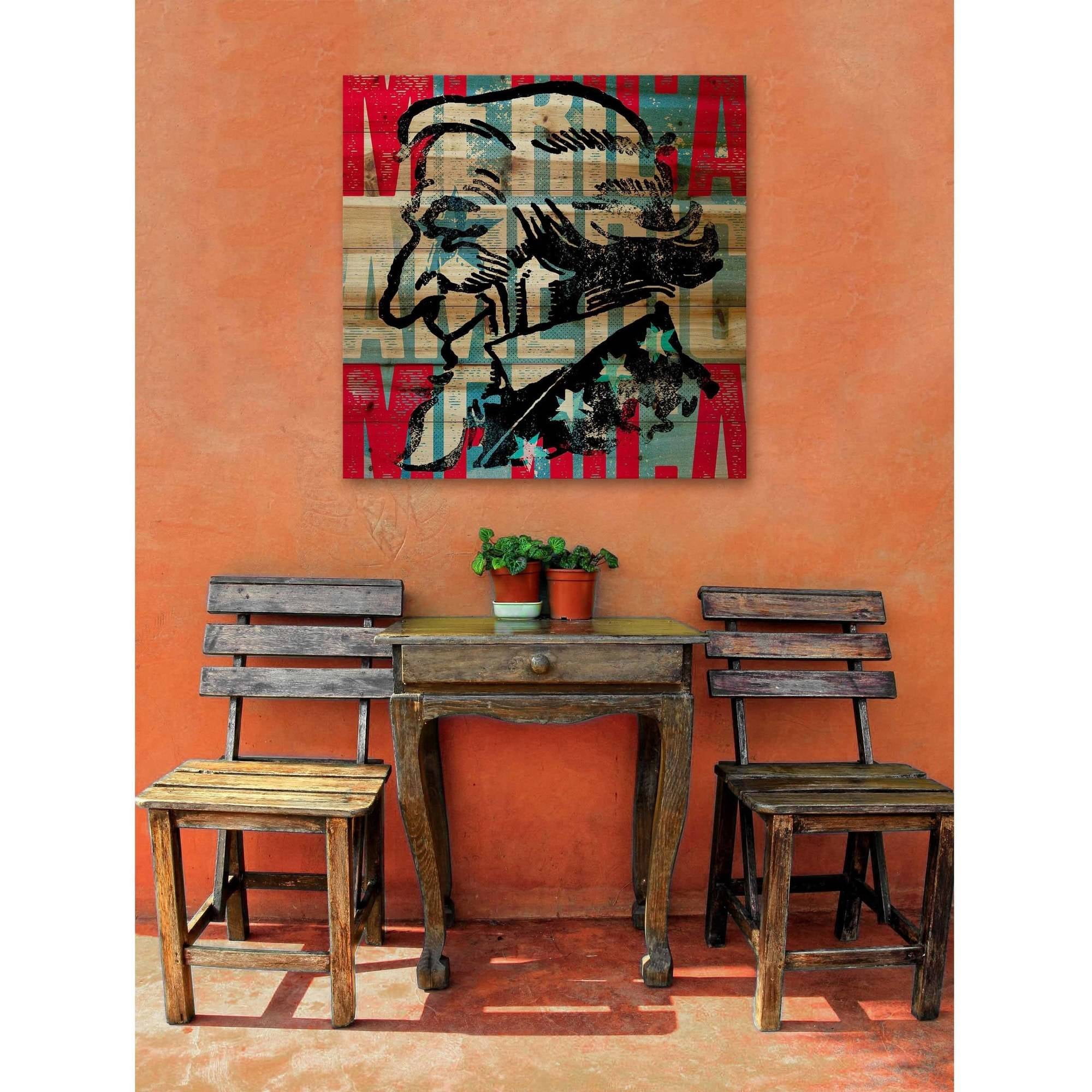 Marmont Hill "Uncle Sam Smile" by Rick Martin Painting Print on Natural Pine Wood