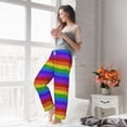 thumbnail image 5 of Salouo Colorful Glitter Rainbow Print Women's Pajama Pants Casual Loose Sweatpants PJs Flowy Pants Drawstring Palazzo for Women Wide Leg Pants Lounge Pajama -XX-Large, 5 of 8