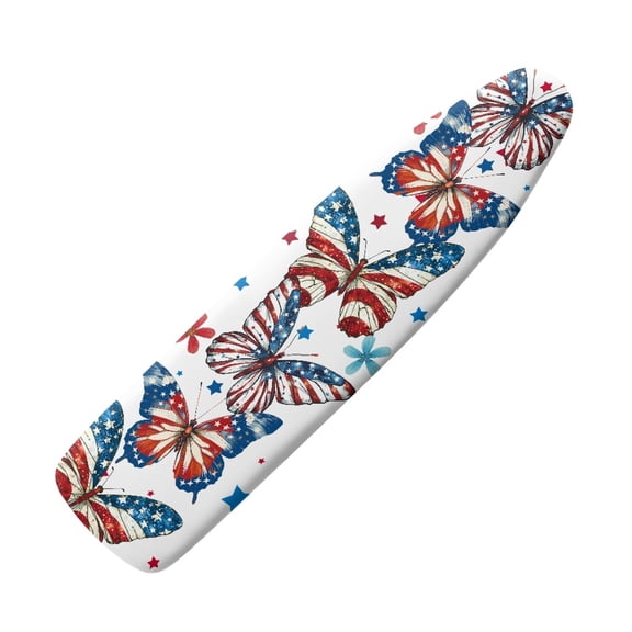 HELLHERO American Flag Butterfly Pattern Iron Board Cover Easy Fit Dust Proof Protection Elastic Edge Fabric for Mother Home Accessories