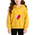 thumbnail image 5 of Bixock Toddler Girls Graphic Hoodies Long Sleeve Tops Crew Neck Pullover Tops Solid Color Print Casual Sweatshirt Warm Soft Windproof Daily Wear Girls Clothings, 5 of 7