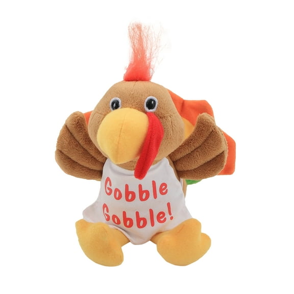 Made By Aliens 8 Inch Thanksgiving Turkey Stuffed Animal Plush Toy,Cuddles Toy Best Gift for Kids,Home and Car Decor