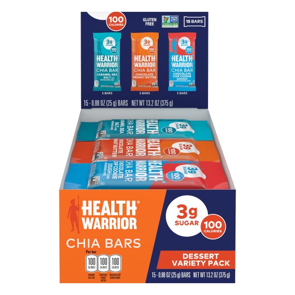 Health Warrior Chia Bars Dark Chocolate 15 Bars