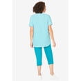 thumbnail image 2 of Woman Within Plus Size Two-Piece V-Neck Tunic & Capri Set, 2 of 6