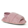 thumbnail image 3 of Dearfoams Kids Lulu Pile Slide with Elastic Band Slippers, 3 of 6