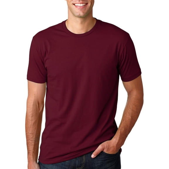 Next Level Premium Fit Extreme Soft Rib Knit Jersey T-Shirt, Maroon, Large