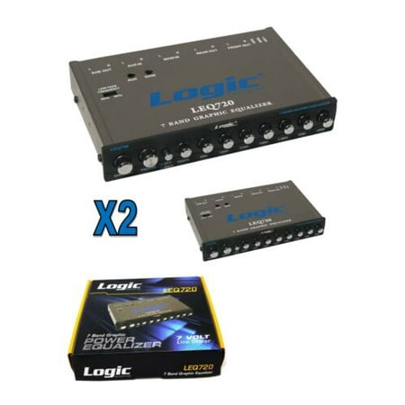 2 x LEQ720 Graphic Equalizer 7 Band EQ Logic Sound lab Car Audio 7V Line