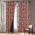 thumbnail image 4 of Vargottam Minimal Floral Sketch Design Blackout Curtains - Set of 2 Panels, 42 x 63 Inches Each - Light Blocking & Thermal Insulated Drapes with Grommet Top for Bedroom & Living Room - Brown, 4 of 9