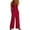 Wine, variant on Women's Sleeveless Jumpsuit, U-Neck Straight Leg Romper with Side Pockets, Casual Summer One Piece Outfit for Beach Vacation and Daily Wear Beige L