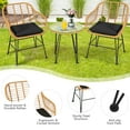 thumbnail image 4 of Patiojoy 3 Pieces Patio Furniture Set w/Tempered Glass Coffee Table Set for Garden and Backyard Dark Cushions, 4 of 10