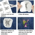 thumbnail image 3 of 4 Style 104PCS A-Z Flower Alphabet Water Soluble Hand Sewing Stabilizers Boho Pattern Tear Away Embroidery Stabilizers, 3 of 9