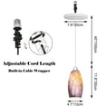 thumbnail image 3 of Kiven Instant Light Conversion Kit for 4/5/6inch Hole,Art Glass Farmhouse Lighting Recessed Can Light Conversion Kit to Pendant with E26 Screw-in Adapter for Kitchen Island Living Hallway TB3232-B, 3 of 7