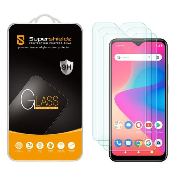 [3-Pack] Supershieldz for BLU V50 Tempered Glass Screen Protector, Anti-Scratch, Anti-Fingerprint, Bubble Free