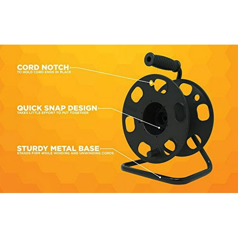 Woods Cord Reel with Metal Stand - Black 22849